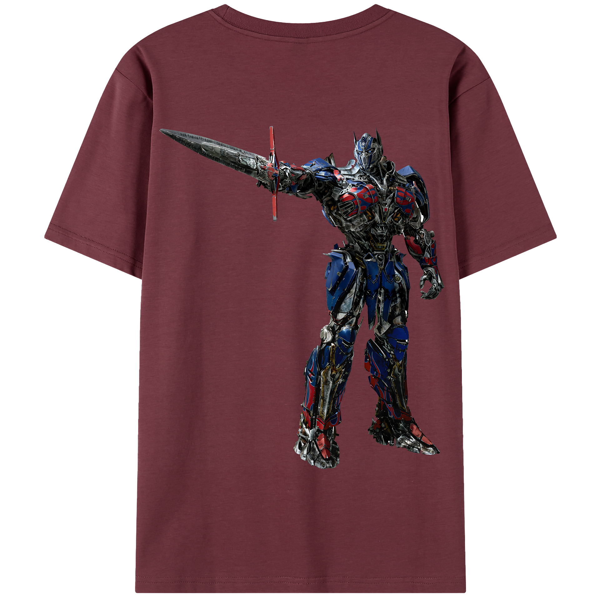 （画像用） Transformers トランスフォーマー 綿100％半袖Tシャツ（背面プリント）